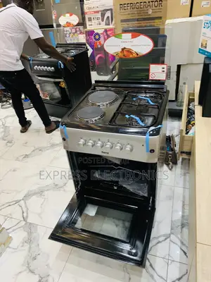 Fresh in Box Sliver Gas Electric Stove Oven 60/60 2-2