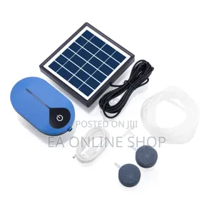 Solar Aquarium Oxygen Air Pump. Electric And Solar Charging