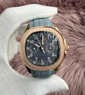 Patek Philippe Aquanaut Rose Gold With Slate Blue Dial Strap
