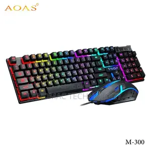 Aoas M-300 Illuminated RGB Led Keyboard Mouse Gamer Kit