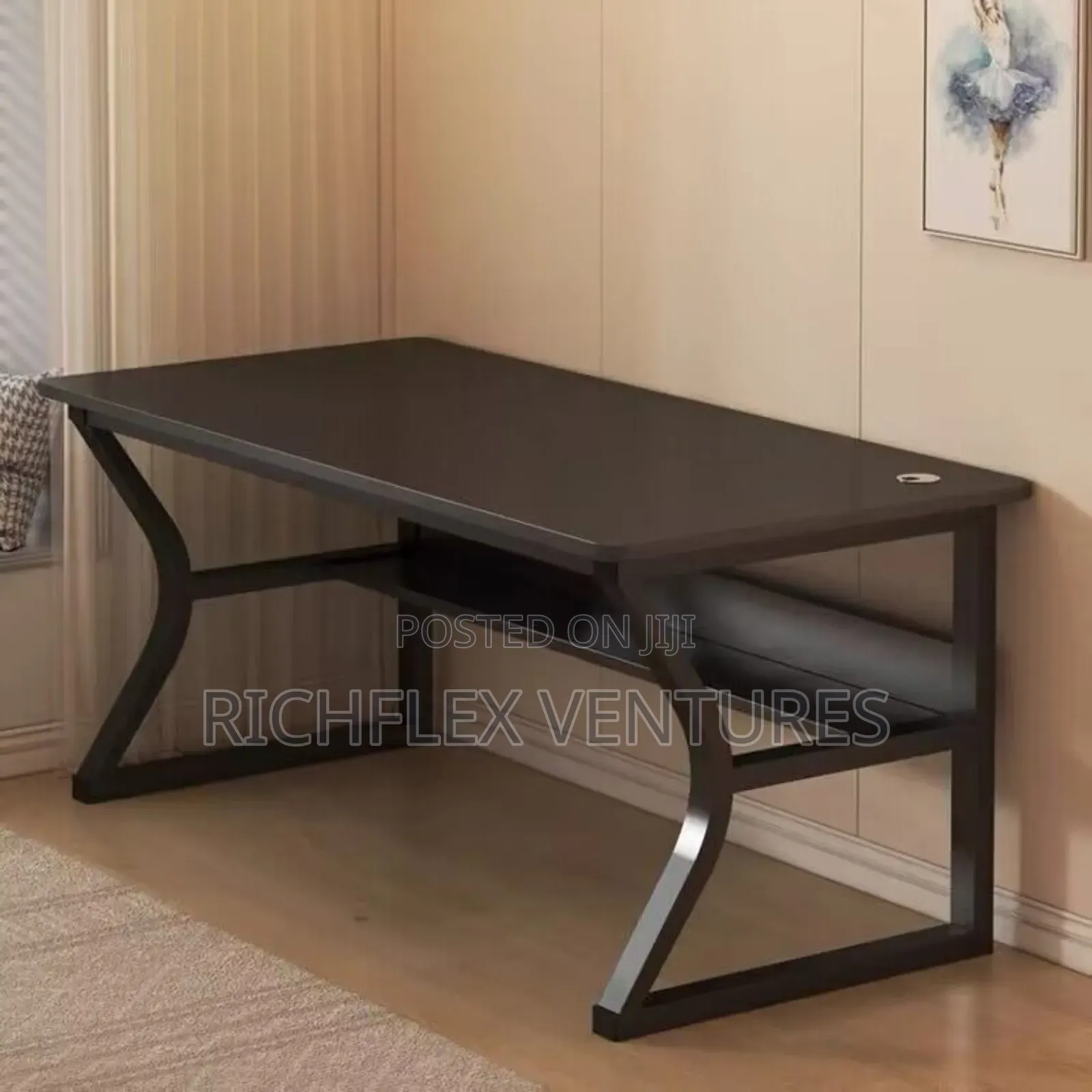 Gaming Study Office Desk With Beneath Bookshelf