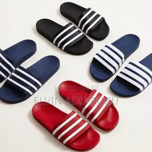 Adidas Adilette Flat Slides Comes In Different Colours, Swipe >>