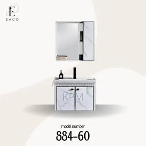 Cabinet Basin With Ambien Led Light Mirror With Complete Accessories