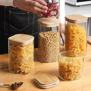 5pcs Storage Container With Bamboo Lid