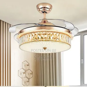 Modern Fanlight Chandelier With Bluetooth + Remote Control