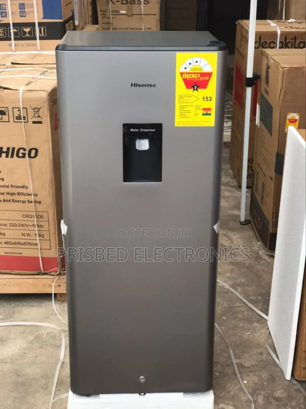 Hisense Durable Single Door Fridge With Dispenser 176 Litres