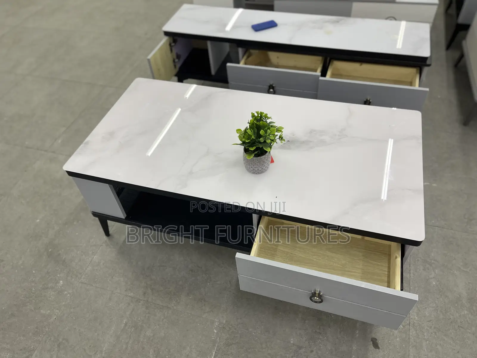 Tv Stand With Center Table(Glass Top)