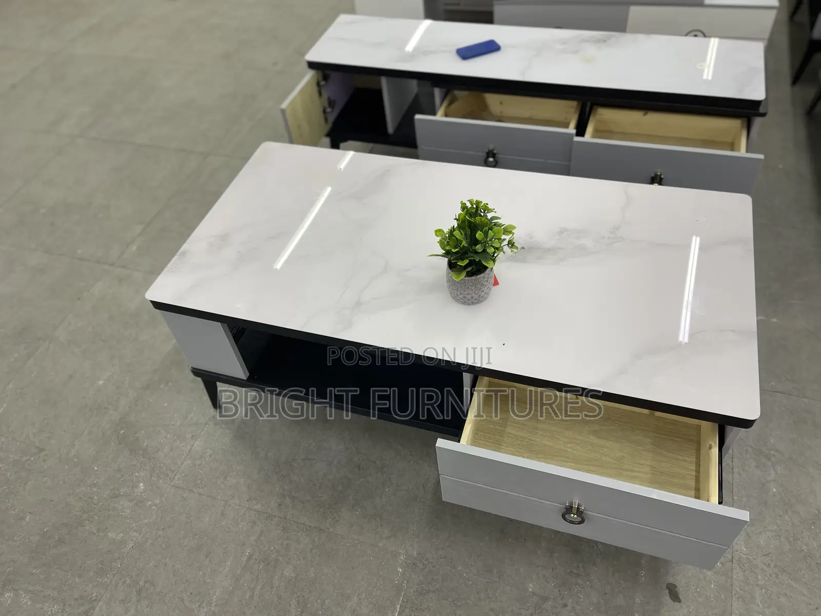 Tv Stand With Center Table(Glass Top)