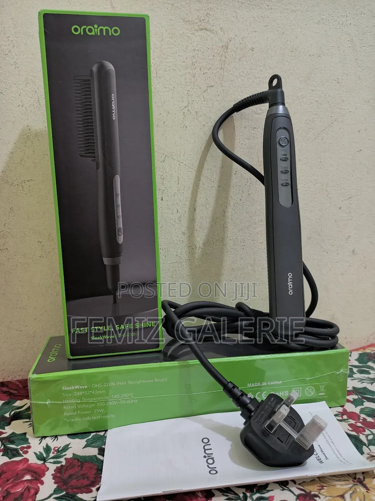 Oraimo Sleekwave Hair Straightener Brush