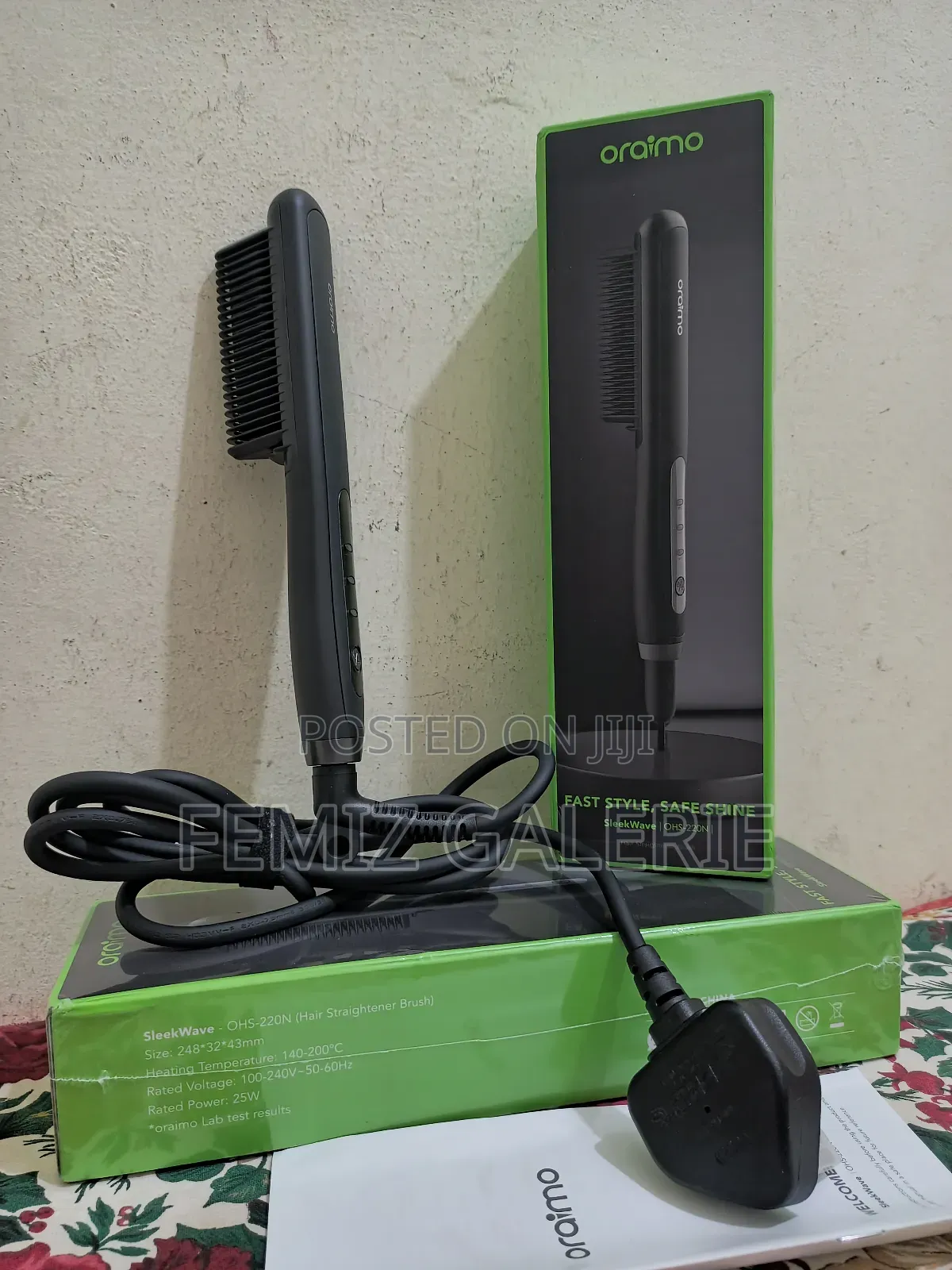 Oraimo Sleekwave Hair Straightener Brush
