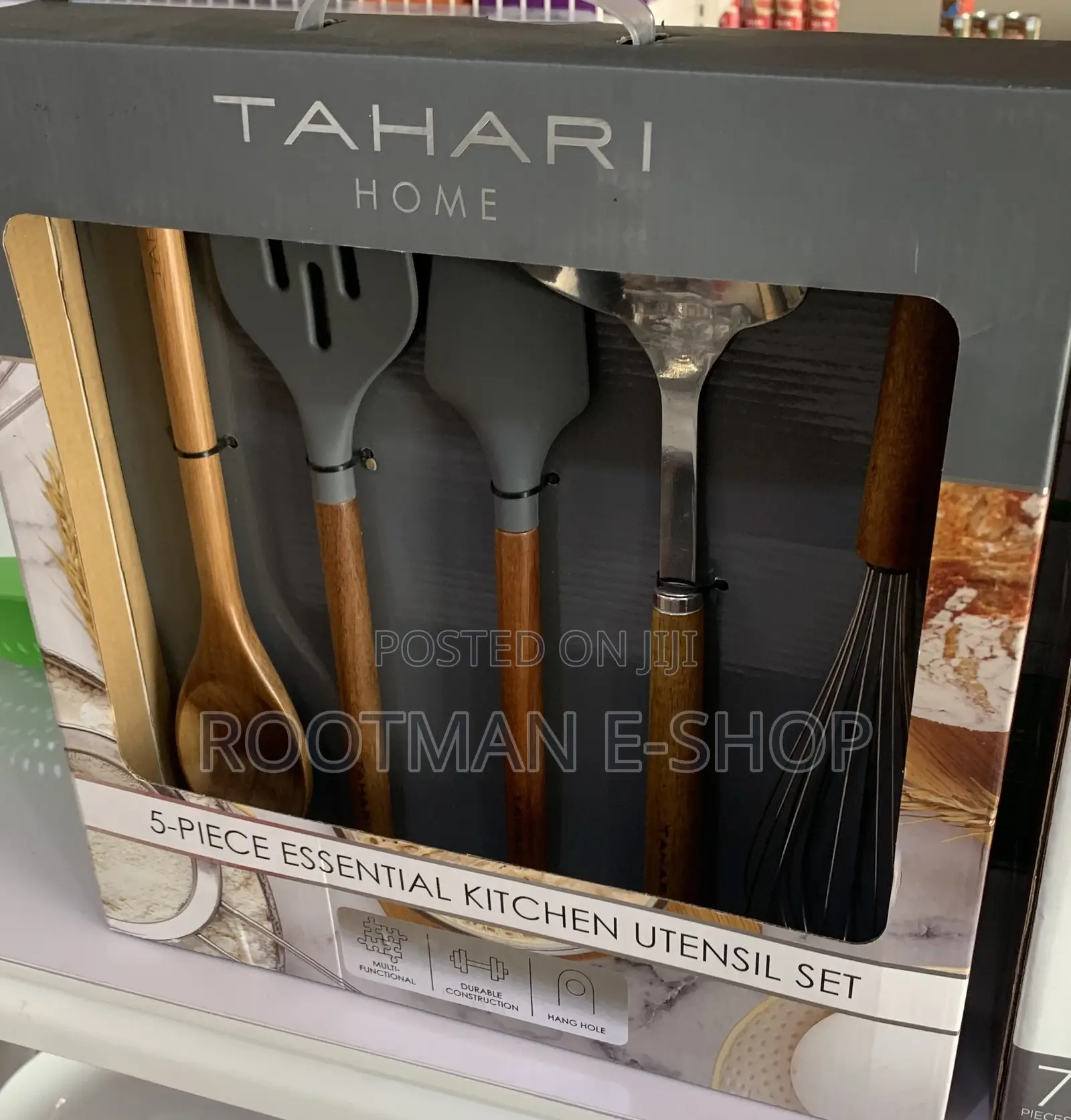 Tahari Home 5-Piece Essential Kitchen Utensil Set.