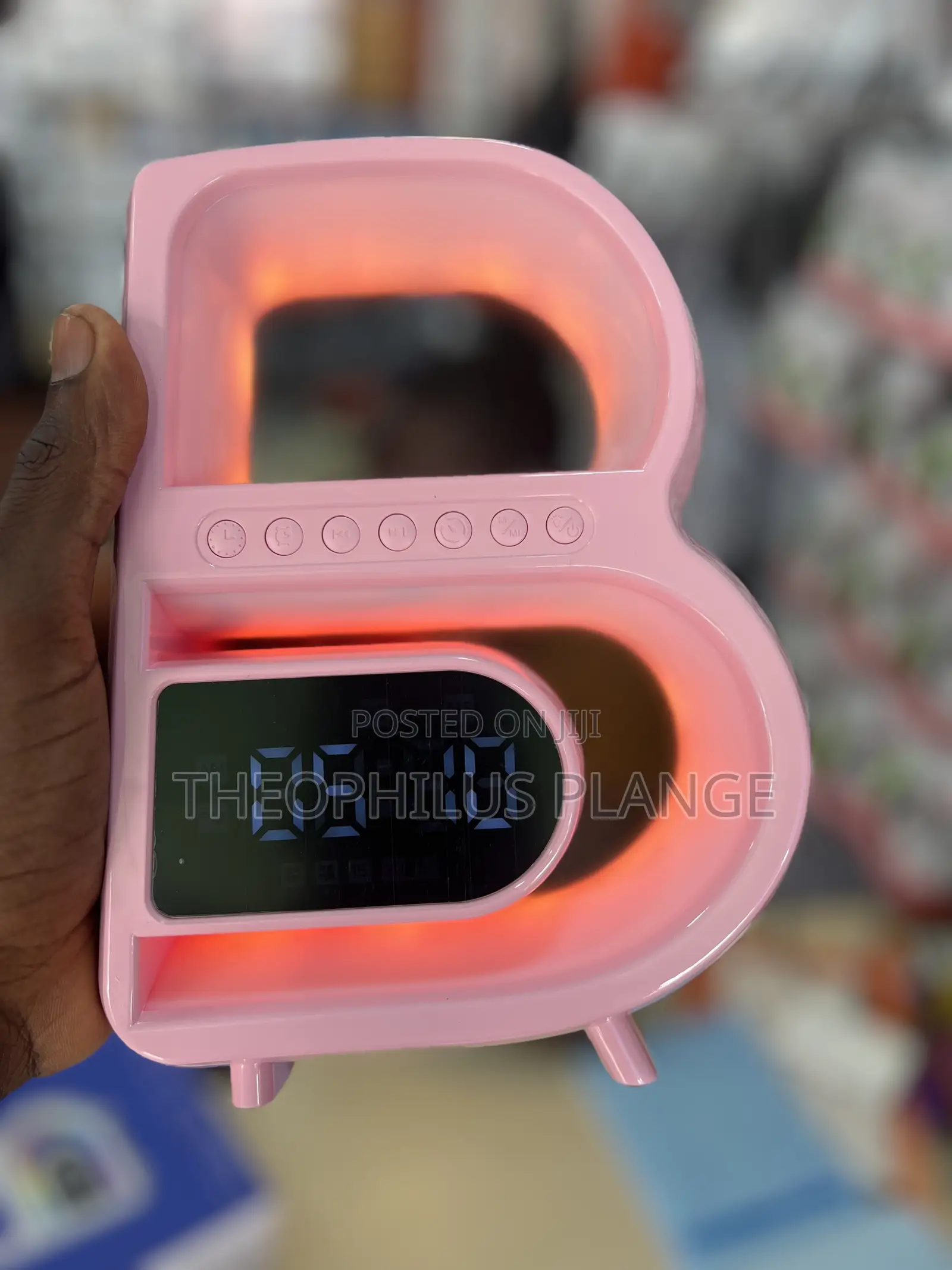 B Shaped Wireless Charger, Bedside Lamp, Timer , Speaker Etc.