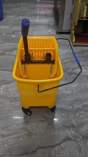 20l Plastic Mop Bucket With Wringer Wheels – Cleaning Trolley