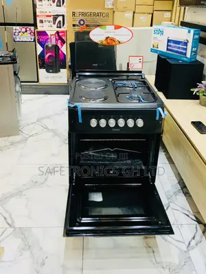 Black Gas Electric Cooker 2-2 Stove Ferre 60/60
