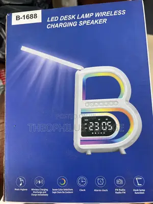 B Shaped Wireless Charger, Bedside Lamp, Timer , Speaker Etc.