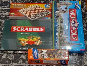 4-in-1 Game Set – Scrabble, Chess, Monopoly Jenga