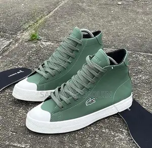 Lacoste Green And White Leather Sneaker