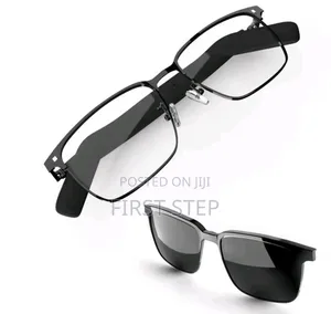 2-in-1 Smart Bluetooth Glasses –Metal Frame, Sunglasses Clear Lenses