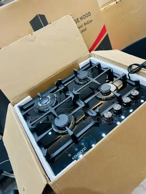 High-Capacity Four Hob Gas-Type Mirror Made Cooker