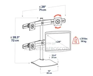 Ds100 Quad-Monitor Desk Stand/Mount