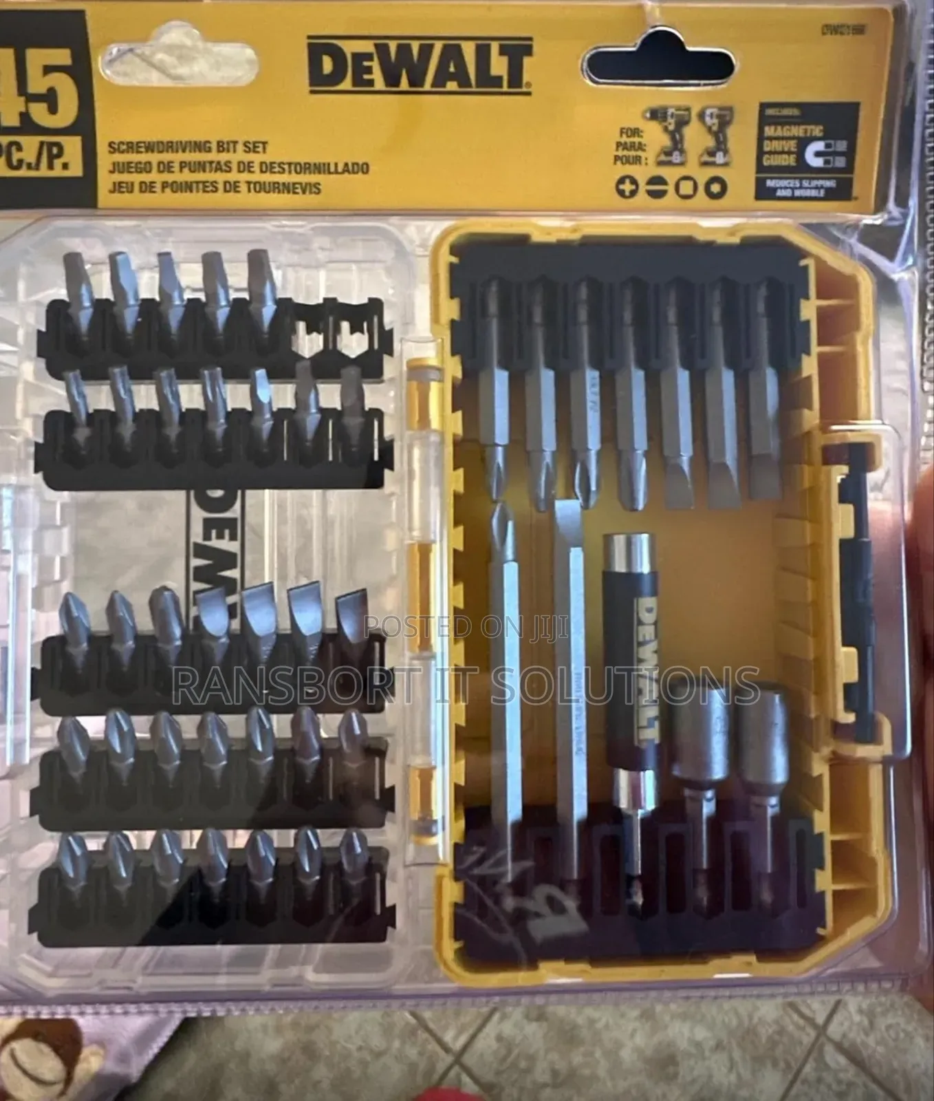 Dewalt Screwdriver Bit Set, 45-Piece, Screwdriving Set With Tough Case