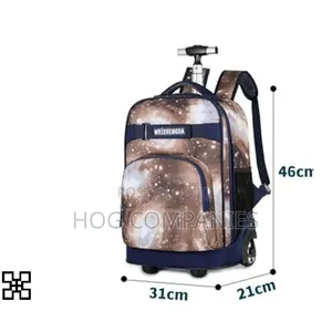 Galaxy Design Rolling Backpack With Wheels Kids Trolley School Bag
