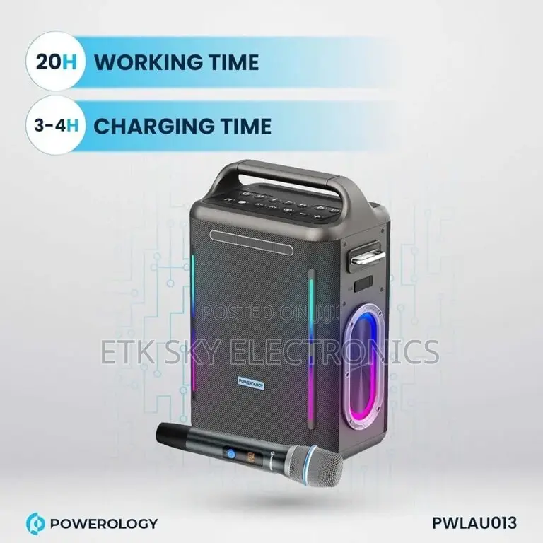 Powerology TWS 200w With Mic and Remote Karaoke Speaker