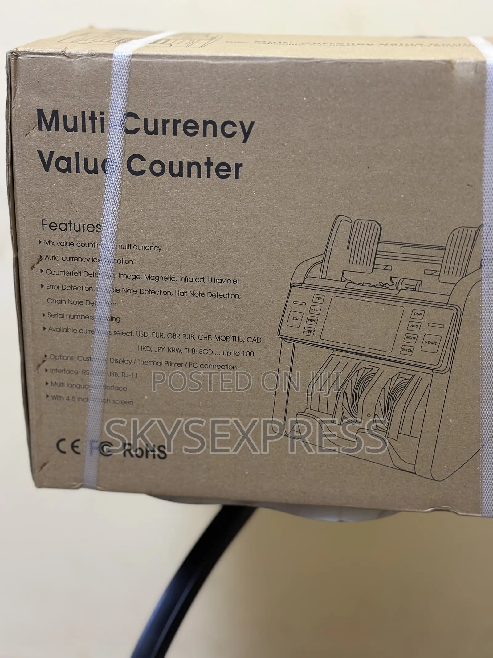 Rechargeable Mix Denominations/Currency Counting Machine