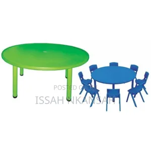 Children Round Plastic Table Only Chairs Not Included