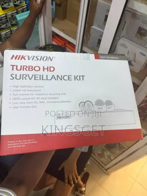 Hikvision 4 Channels Cctv Surveillance Camera Kit With Cables