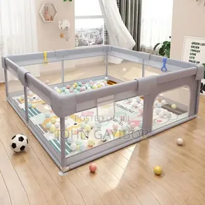 180*200cm Baby Foldable Playpen+Pull Ring+ Bagwith Colourful Balls.