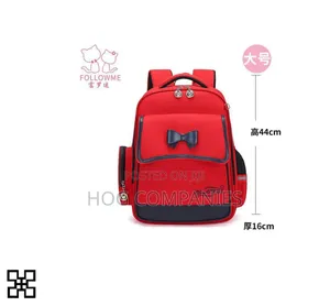 Followme Red Bow Kids Backpack School Bag