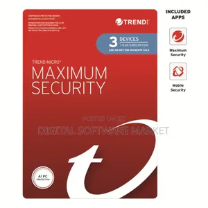 Trend Micro Maximum Security 3 Devices 1 Year Windows/Mac/Android/Ios