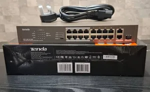 Tenda 16-Port 16fe+1sfp Rackmount Switch With 16-Port Poe