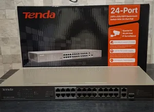 Tenda 24-Port 24fe+2ge/1sfp Rackmount Switch With 24port Poe