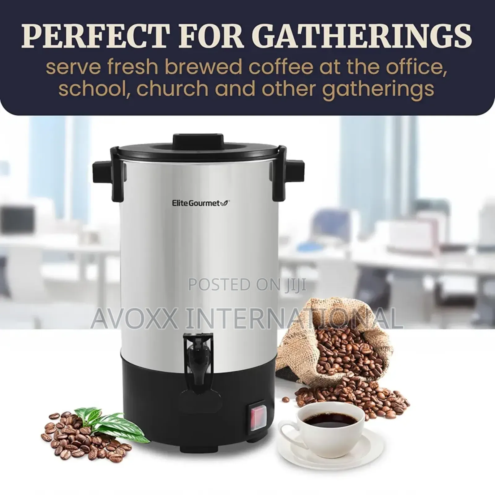 Elite Gourmet CCM-035 Maxi-Matic 30 Cup Stainless Steel Coffee Urn
