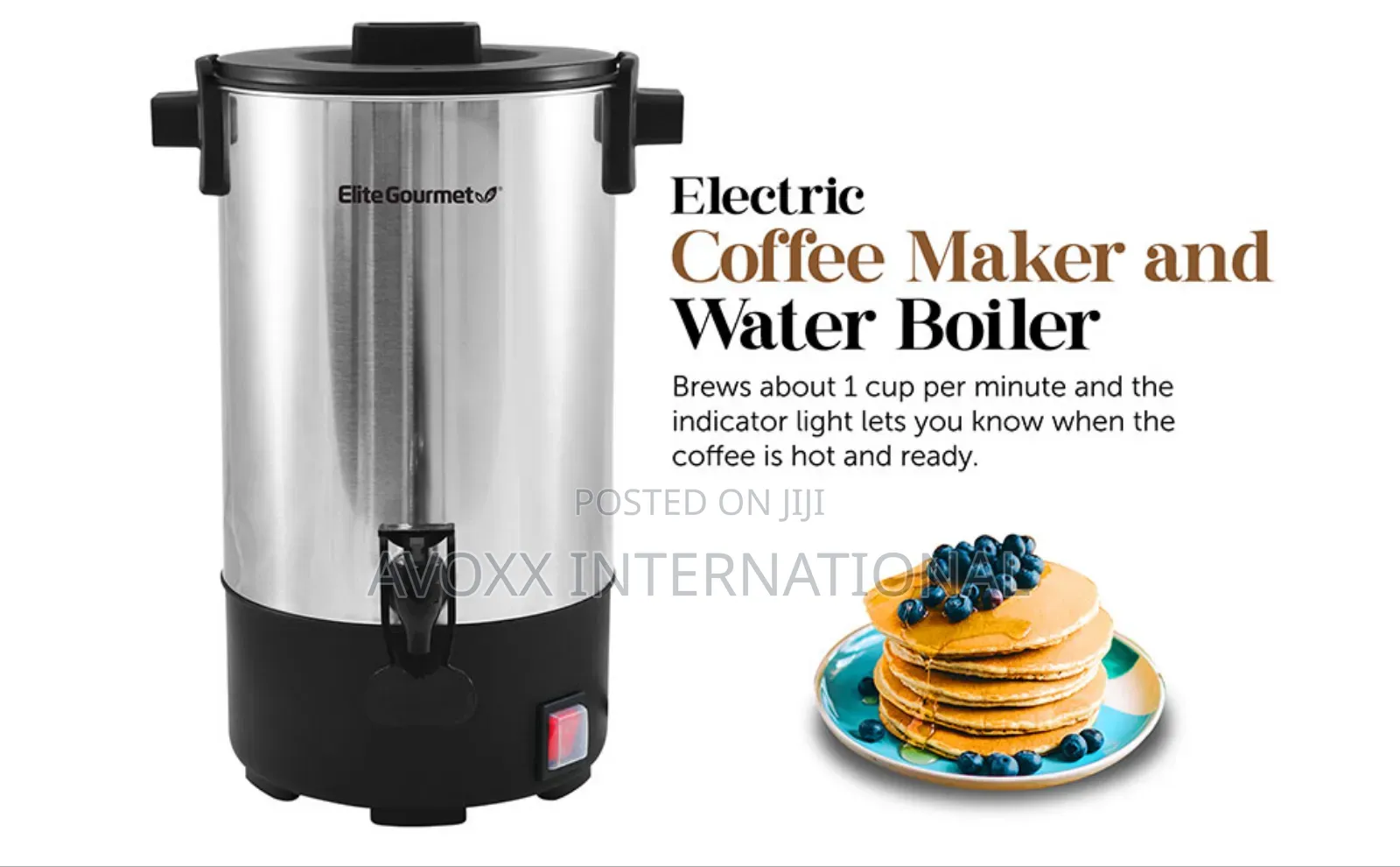 Elite Gourmet CCM-035 Maxi-Matic 30 Cup Stainless Steel Coffee Urn