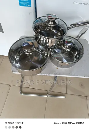 3 in 1 Stainless Steel Saucepans - Uk