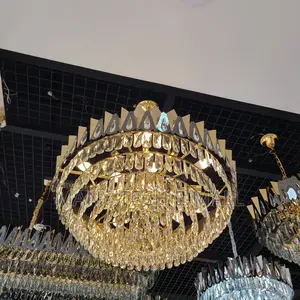 Luxurious Crystal Ceiling Chandelier Light D2f.