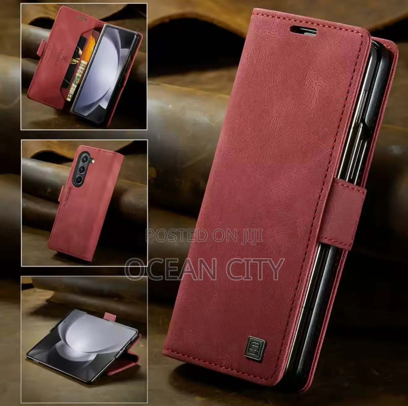 Leather Case for Samsung Galaxy Fold 4, 5, 6, 7