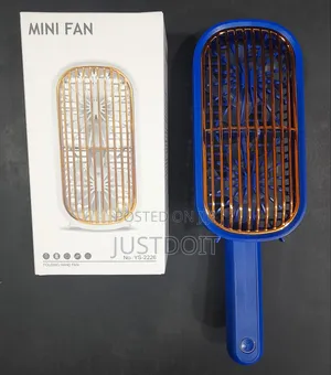 Blue Foldable Rechargeable Hand Fan