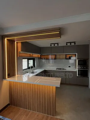 Kitchen Unit Set (With Led Moving and Glass Doors)