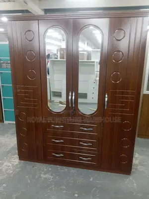 4doors Wooden Wardrobe Coffee Colour