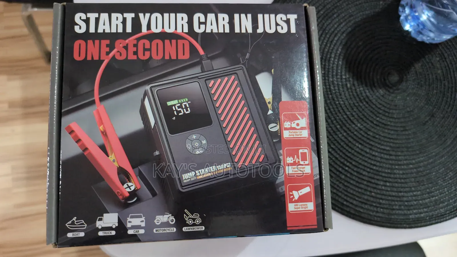High Quality Heavy Duty Jump Starter With Led Display and Tire Pump