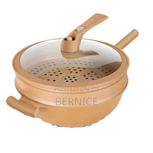 **Multi-Purpose Cooking Pot With Steamer Glass Lid