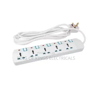 Focus 5-Way Extension Board With 5m Cable–Durable Safe Power Solution