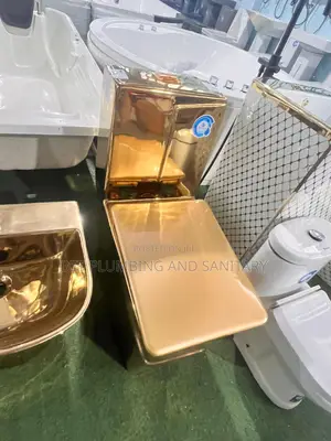 European_pure Gold Wc With Basin Complete_golden Water Closet