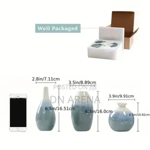 Ceramic 3pcs Vase for Decor