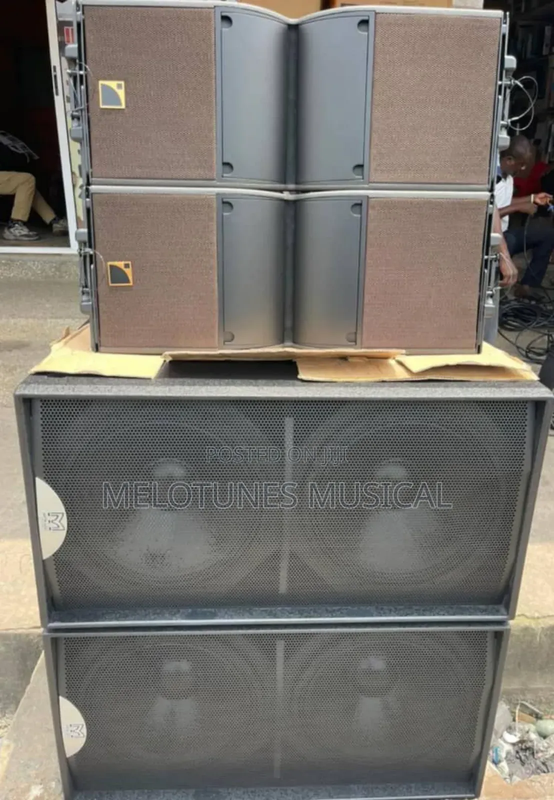 Line Array 10inches Speakers With Bass and Amp Rack Set