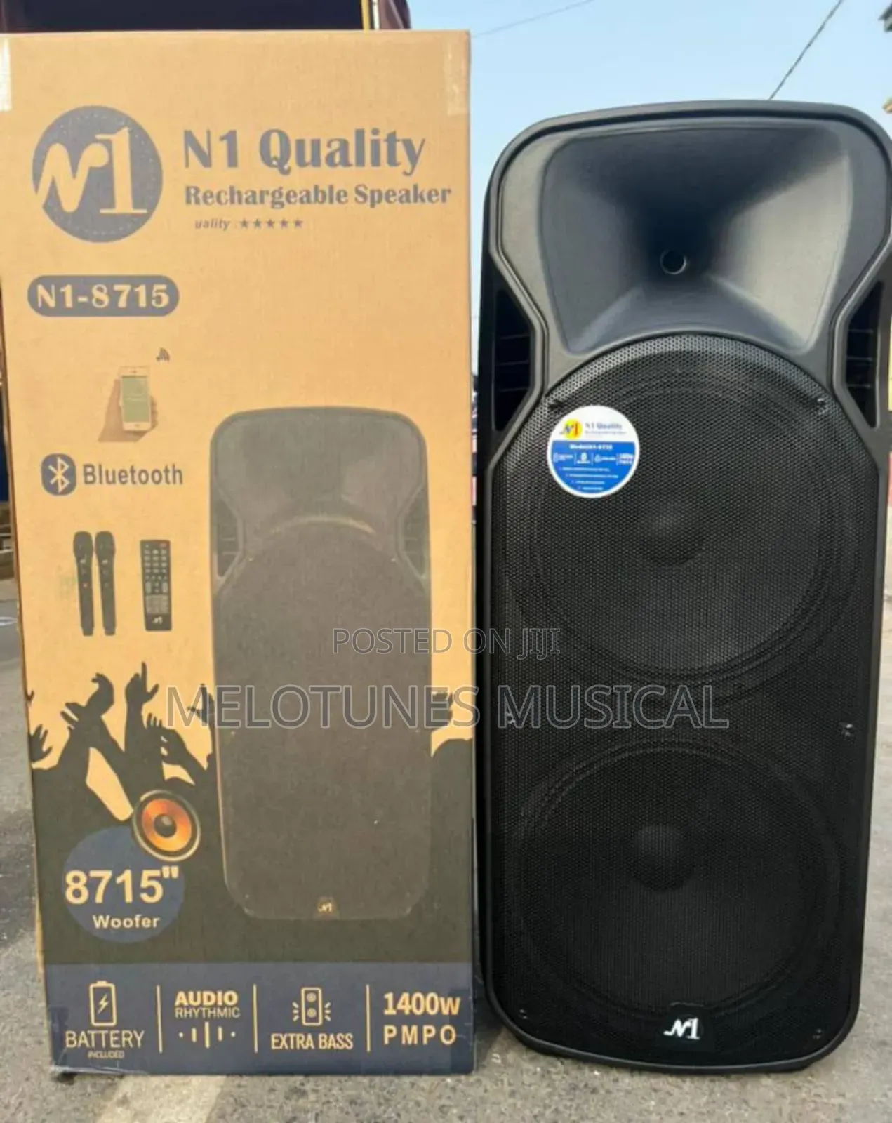 N1 15inches Bluetooth Speaker With Two Microphone
